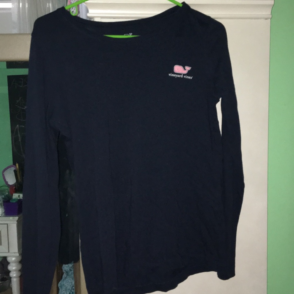 vineyard vines long sleeve blue shirt
